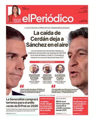 La portada de EL PERIÓDICO del 13 de junio de 2025