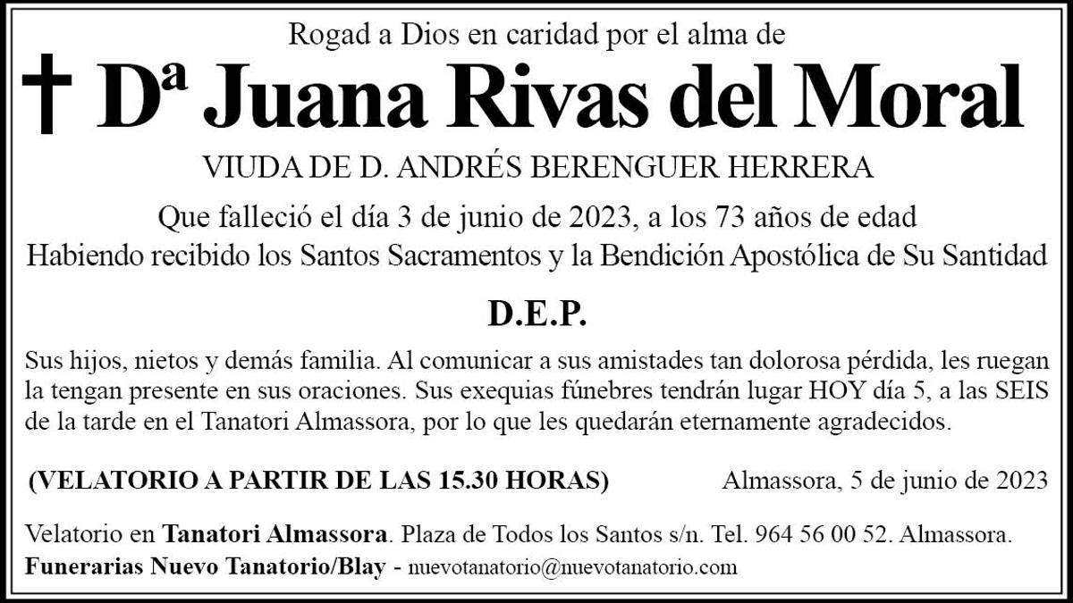 Dª Juana Rivas del Moral