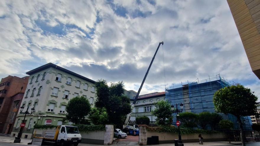 El colegio de Oviedo que aprovecha las vacaciones escolares para acometer una gran obra