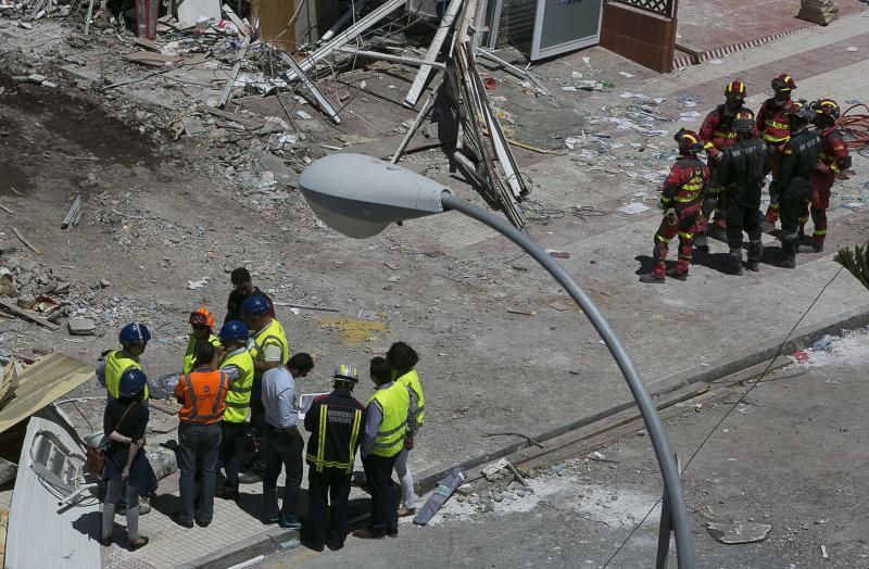 Segundo día de trabajos en el derrumbe