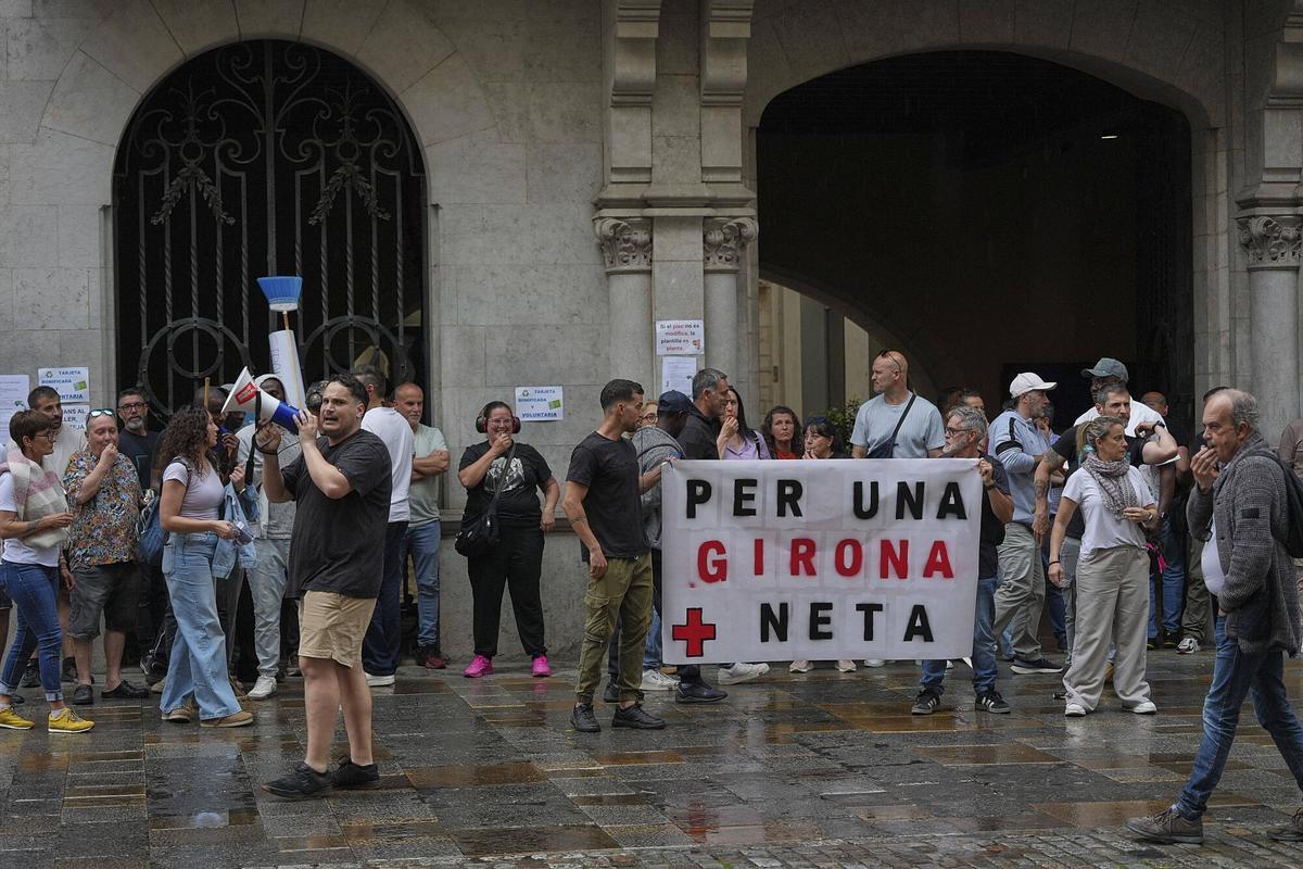 Protesta dels treballadors de Girona+Neta