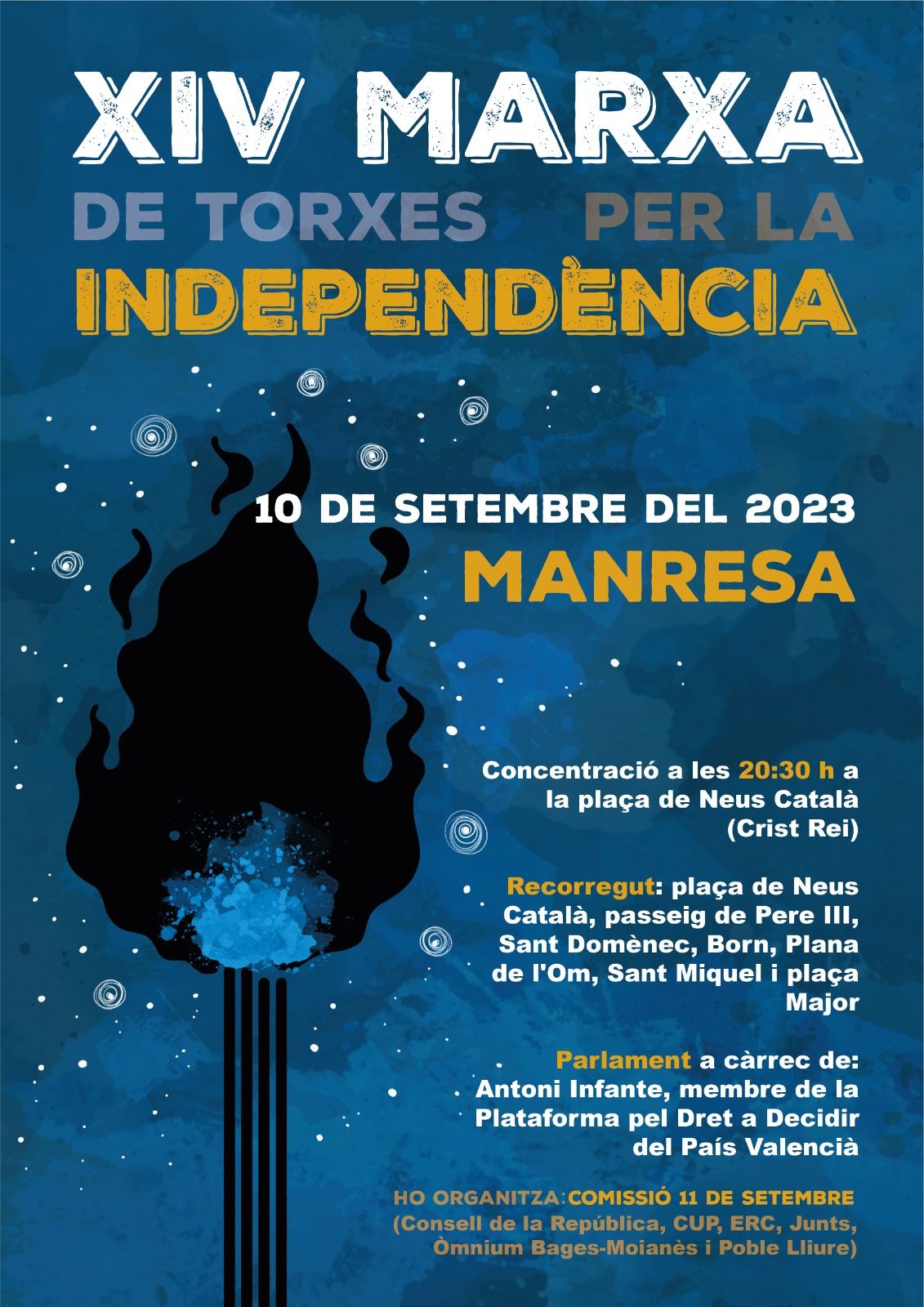 Cartell de la 14a edició de la Marxa de Torxes per la Independènca