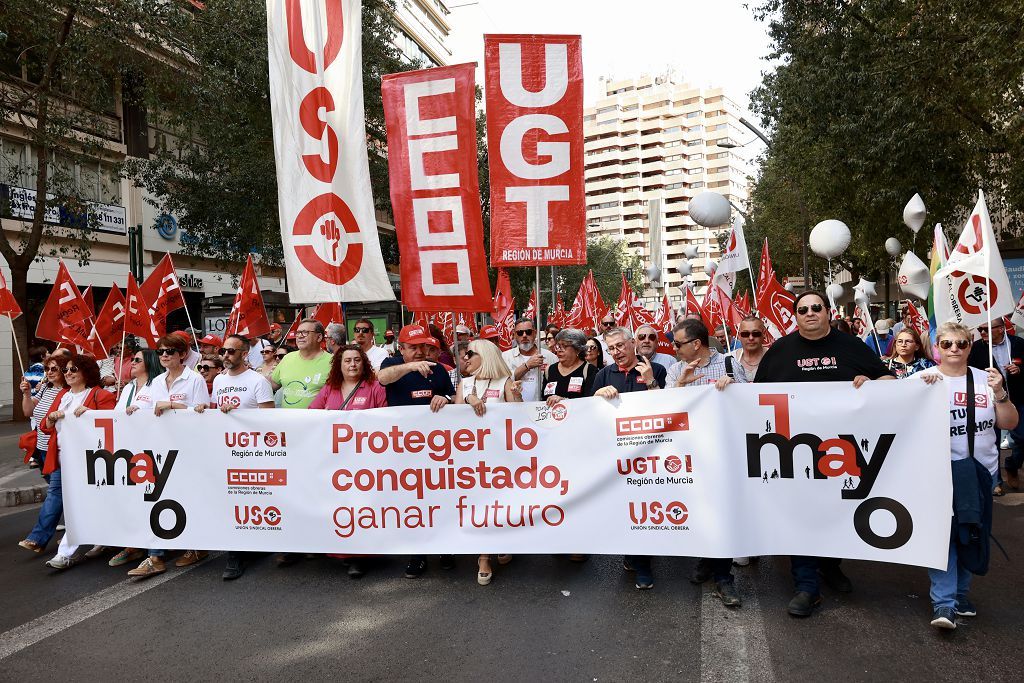 Todas las imágenes de la manifestación del 1 de Mayo en Murcia
