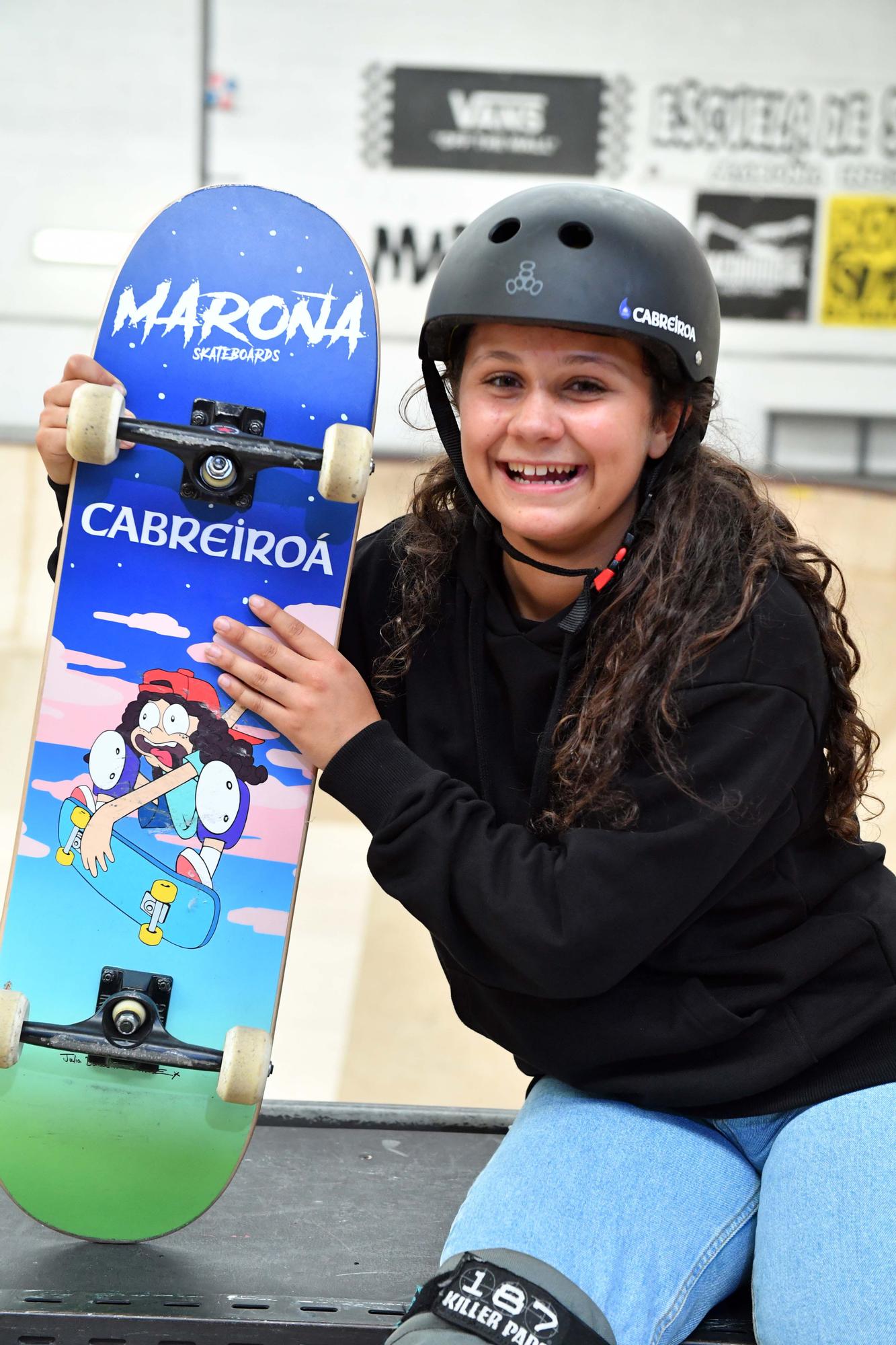 La 'skater' coruñesa Julia Benedetti, la más joven del equipo olímpico español, a punto de viajar a Tokio