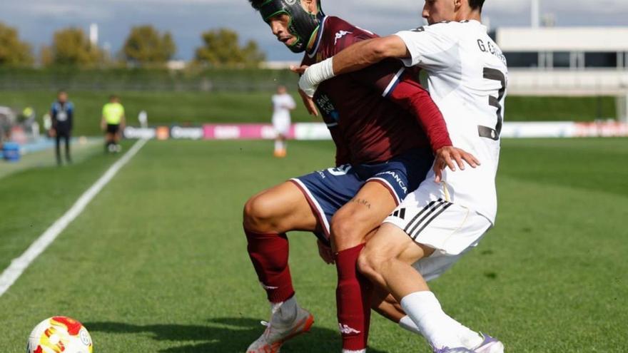 Benjamín Garay, este domingo frente al Real Madrid Castilla. | Pontevedra CF