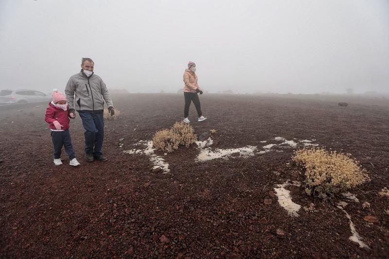 Primera nevada del  2022 en el Teide