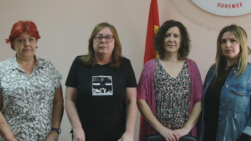 Dolores, Natividad, Julia y Emma, ayer en la rueda de prensa.   | // I.O.