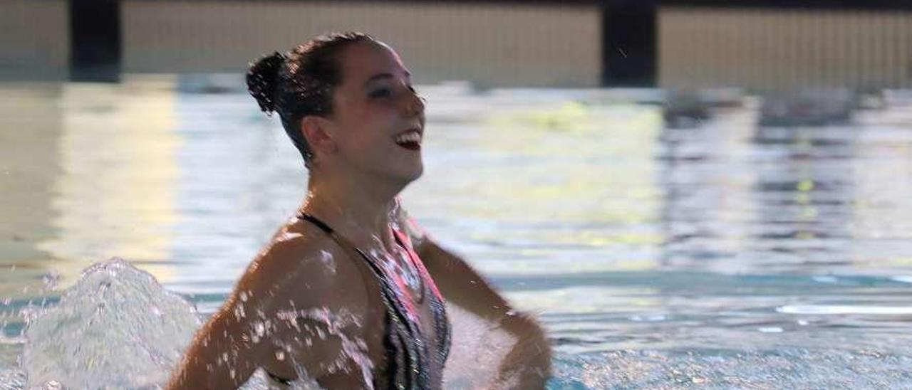 Ana Moyano, durante la final de solo libre de los campeonatos de España en Sabadell. // FdV