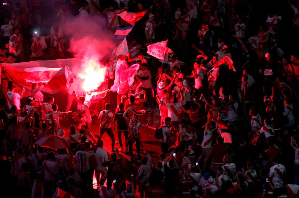 La afición de River celebra su victoria