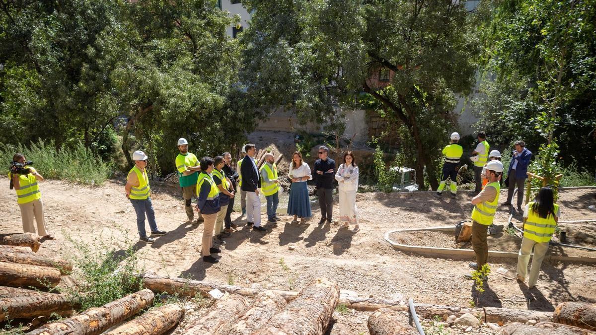 Obras en las riberas del Huerva.