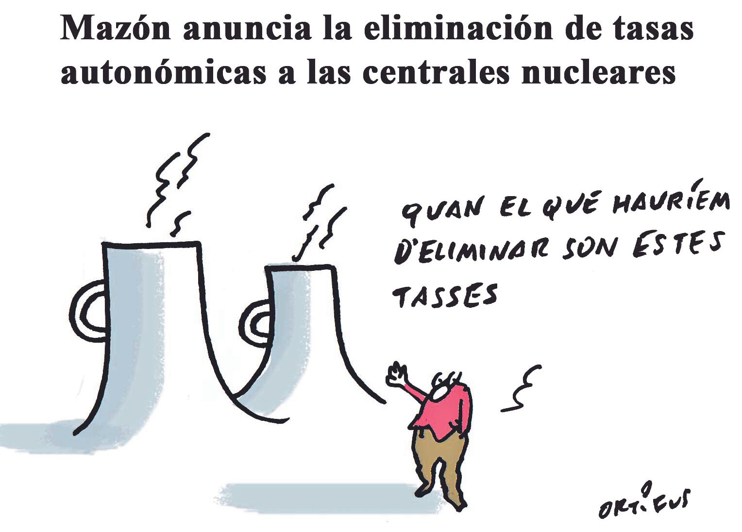Mazón anuncia la eliminación de tasas autonómicas a las centrales nucleares