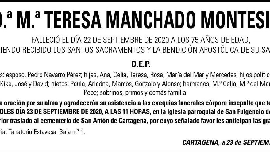 Dª María Teresa Manchado Montesinos