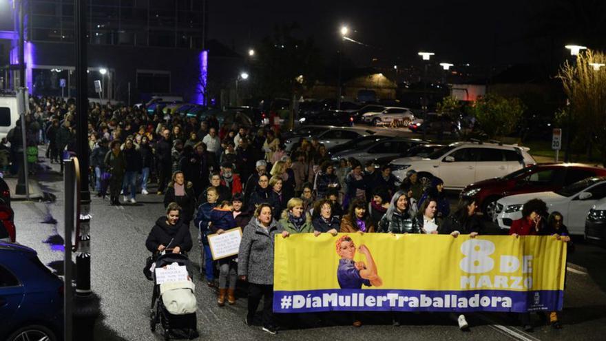 Marcha del 8M del 2024, en el centro de la villa. | G. Núñez