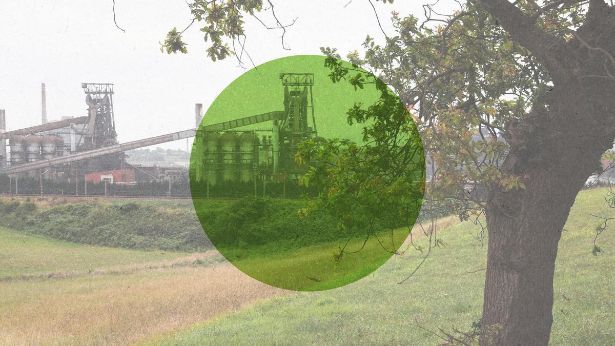 Los dos hornos altos de ArcelorMittal en Veriña (Gijón), únicos existentes en España.