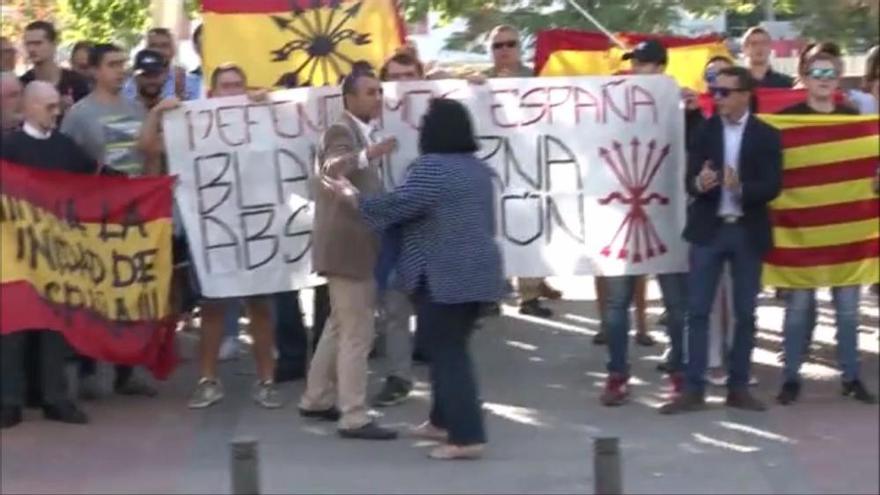 Manifestació de Falange en suport als condemnats per l'assalt a la llibreria Blanquerna del 2013