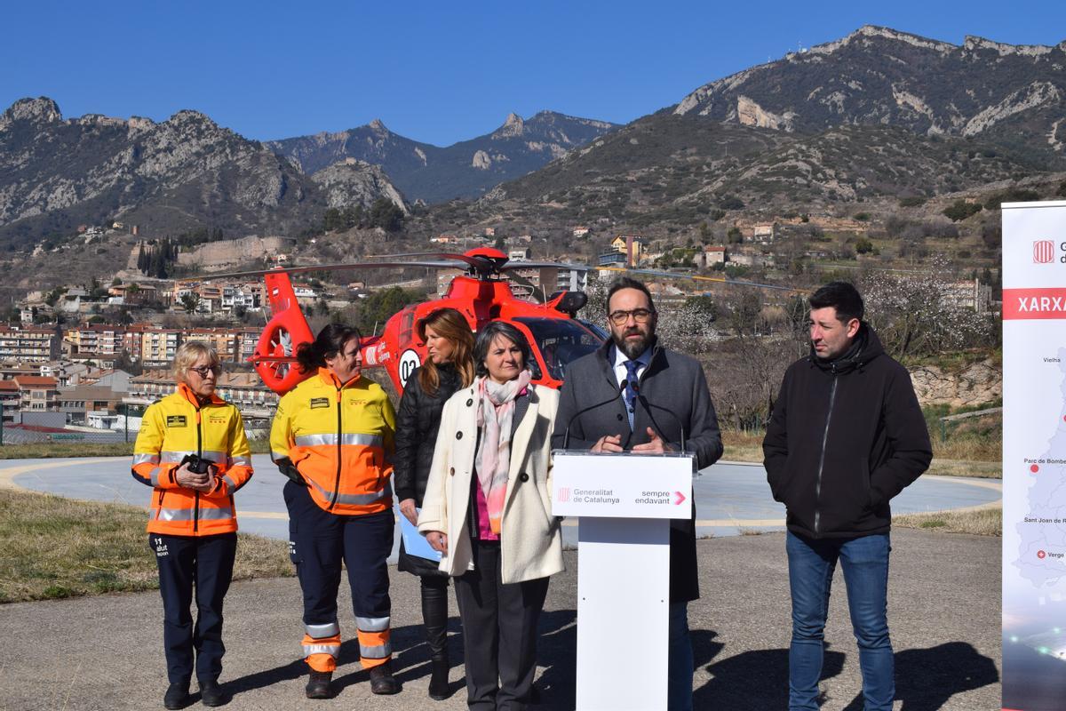 El conseller de Territori, Juli Fernàndez, i l'alcalde de Berga, Ivan Sànchez