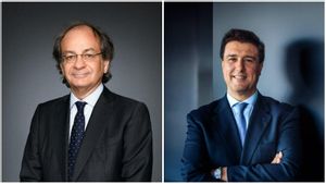 De izquierda a derecha, Pere Viñolas, consejero delegado de Colonial, e Ismael Clemente, consejero delegado de Merlin.