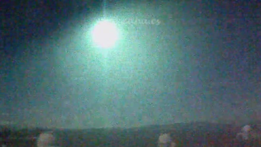 La bola de fuego captada por el observatorio de Calar Alto.