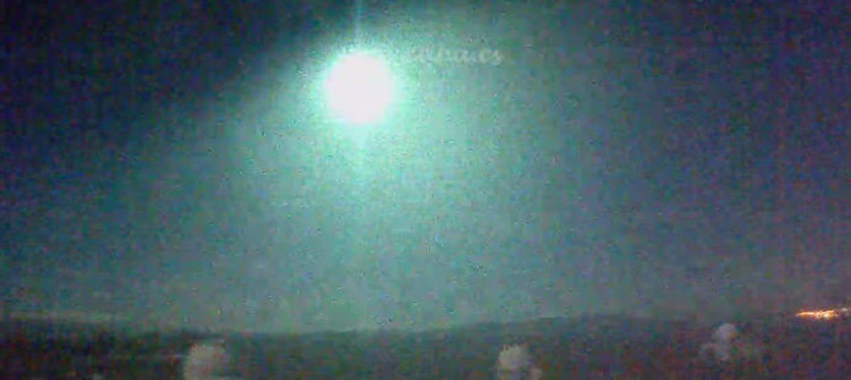 La bola de fuego captada por el observatorio de Calar Alto.