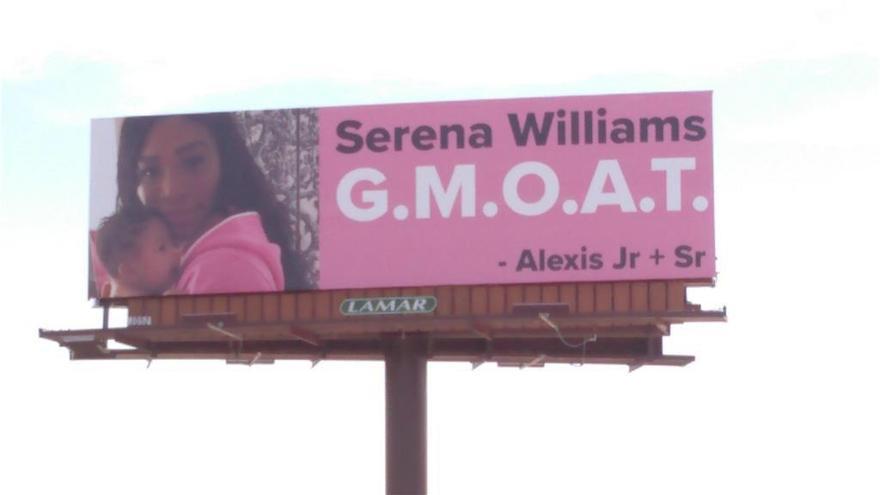 Una de las vallas publicitarias diseñadas por el marido de Serena Williams. // @alexisohanian