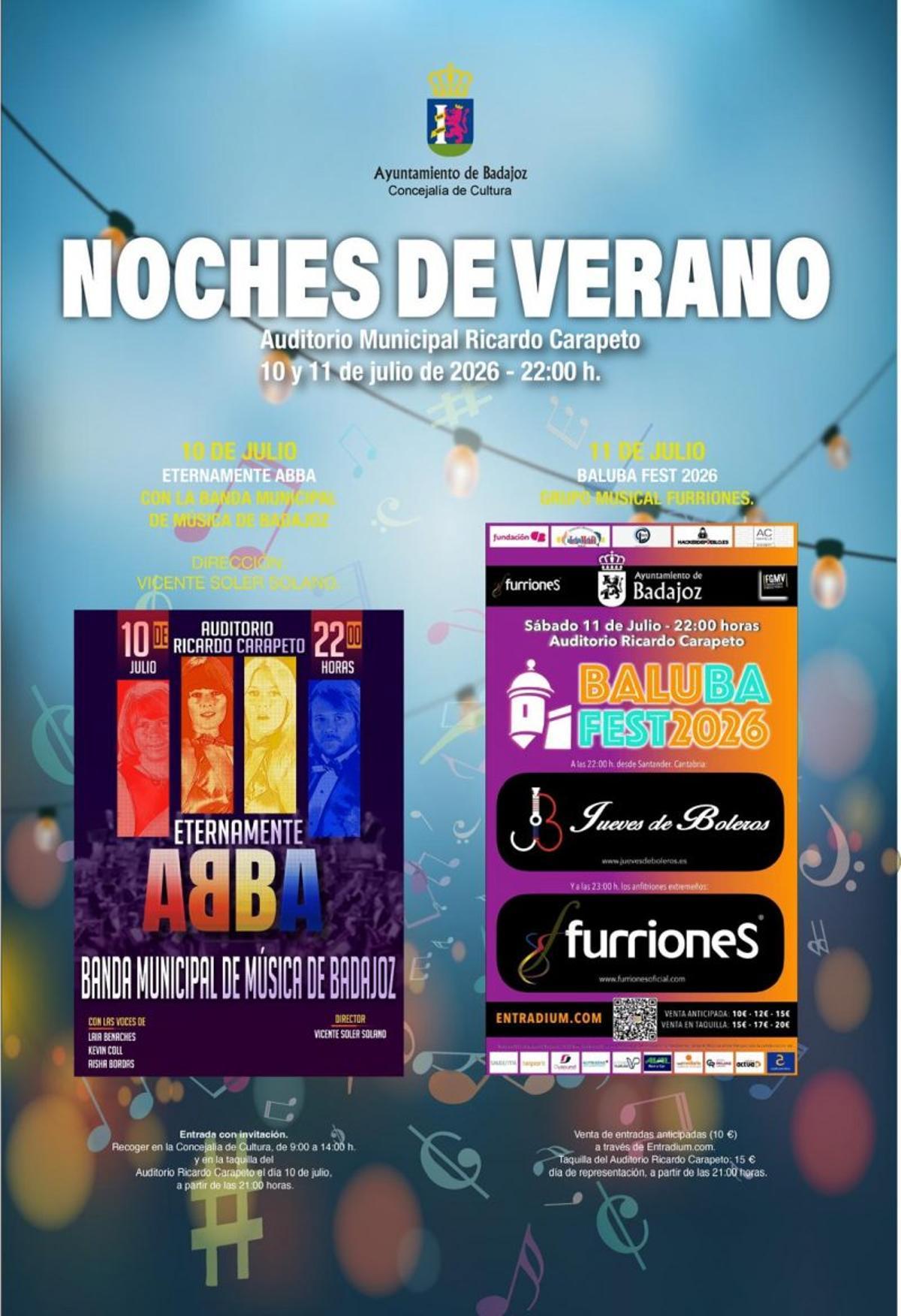 'Noches de verano', en el aduitorio Ricardo Carapeto.
