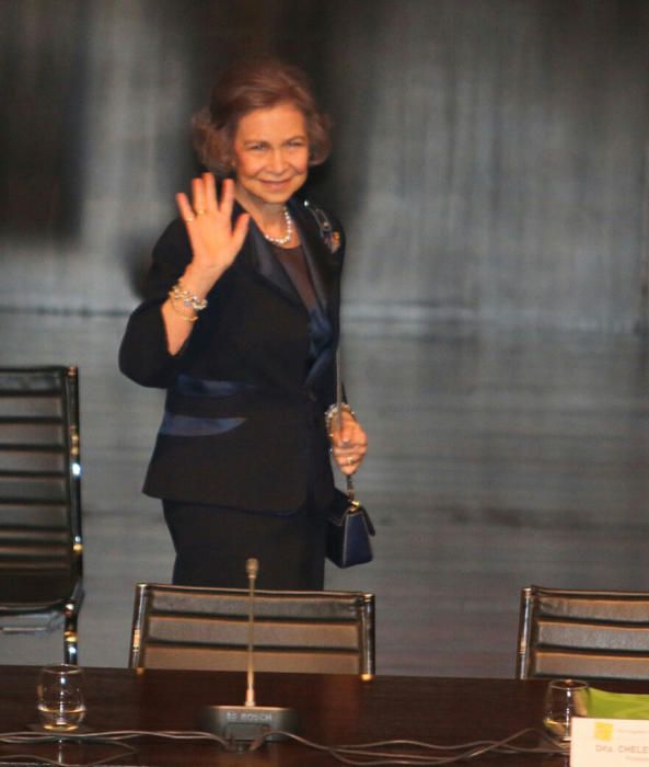 La reina emérita preside el acto inaugural del congreso nacional que alberga este fin de semana el Palacio de Congresos de Málaga