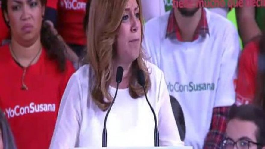 Susana Díaz: "Ahora se le empieza a ver la patita a Podemos"