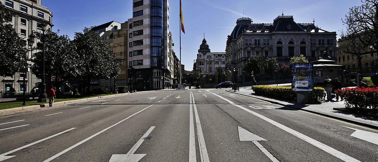 El tramo de Uría que separa el Campo San Francisco de la Escandalera. | Irma Collín