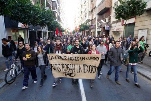 Protesta de estudiantes contra la LOMCE