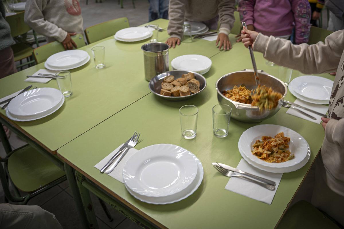 Imagen de archivo de un comedor en un colegio catalán