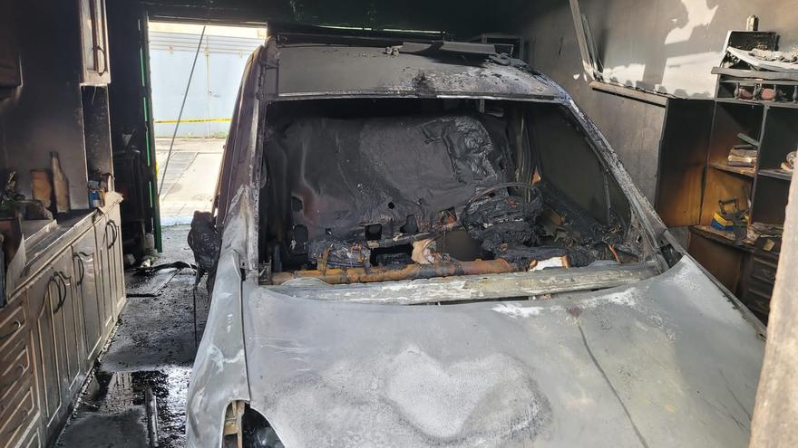 Incendian un garaje con un coche dentro en la Aldea de San Nicolás