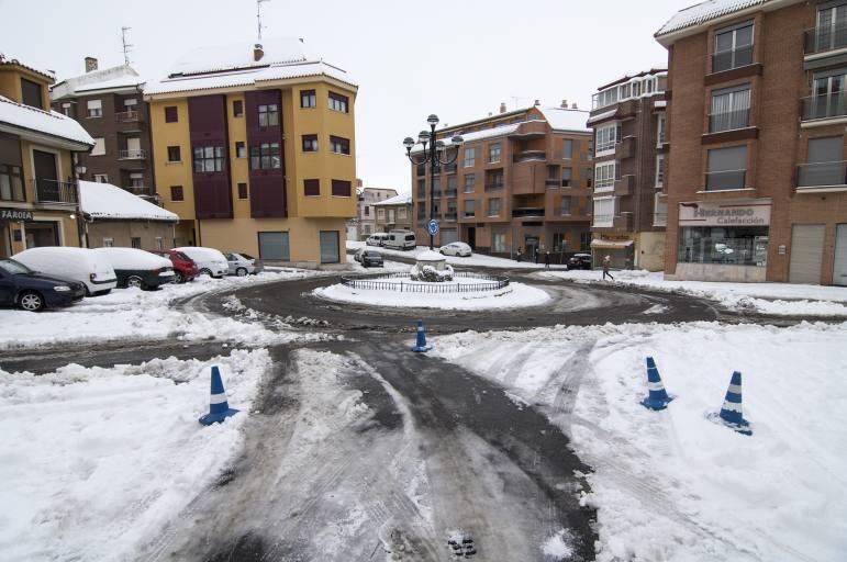 Así ha sido la nevada en Benavente.