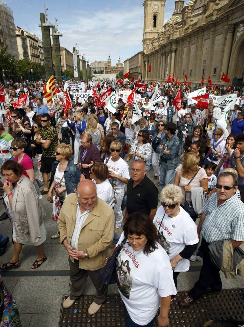 Fotogalería:  Manifestación en favor de los trabajadores de limpieza