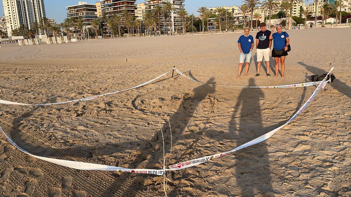 Zona acotada en la playa