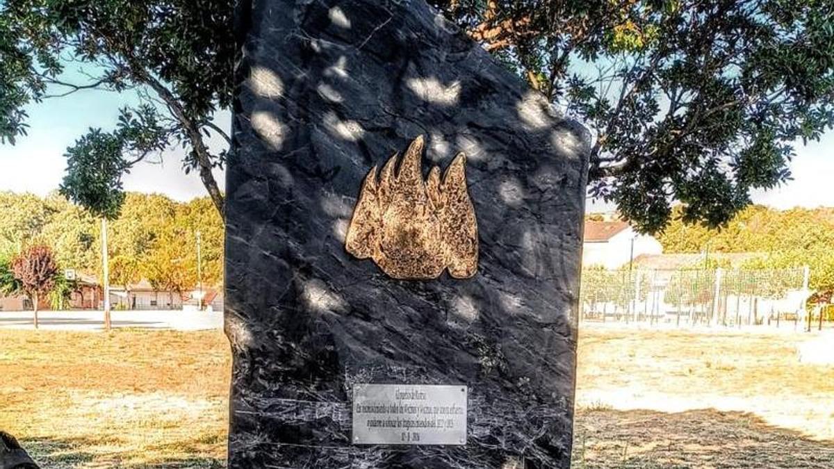 Abejera, Cabañas, Sarracín y Riofrío levantan monumentos a los voluntarios que ayudaron en los incendios de la Culebra
