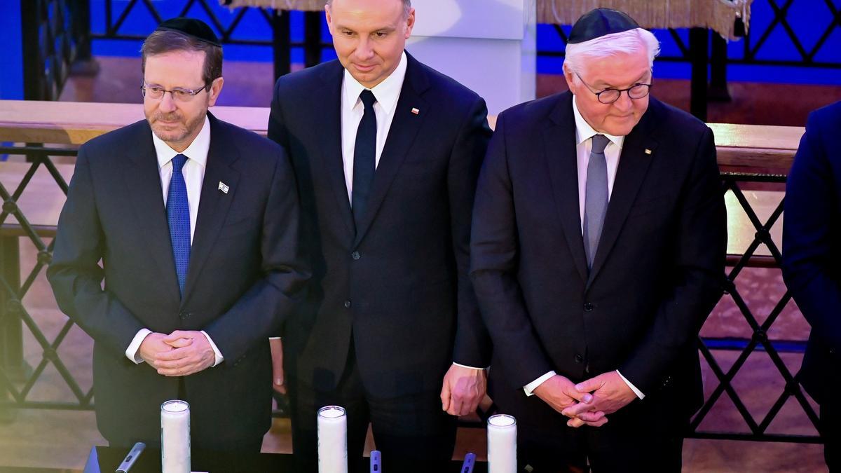 Los presidentes de Israel, Polonia y Alemania conmemoran el levantamiento del gueto de Varsovia