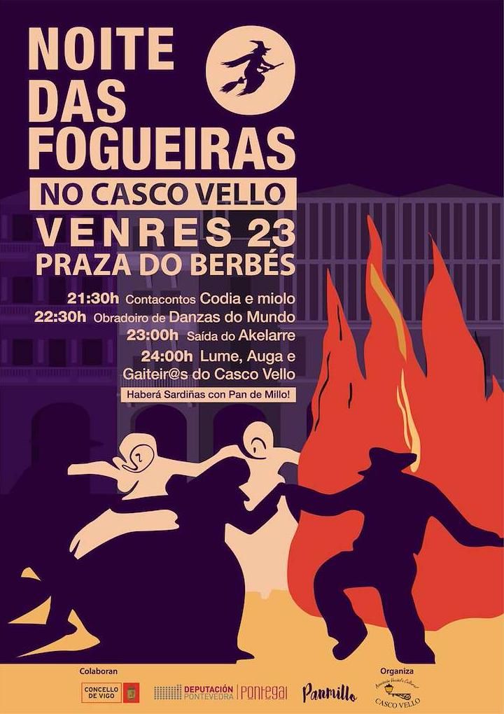 Cartel de la fiesta de San Juan en el Casco Vello.
