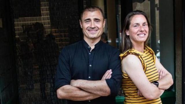 Míchel Catalán y Leticia Romero.