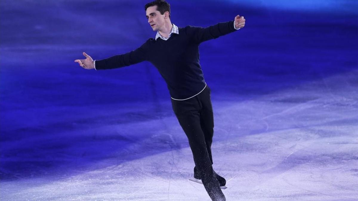 Javier Fernández, durante una actuación