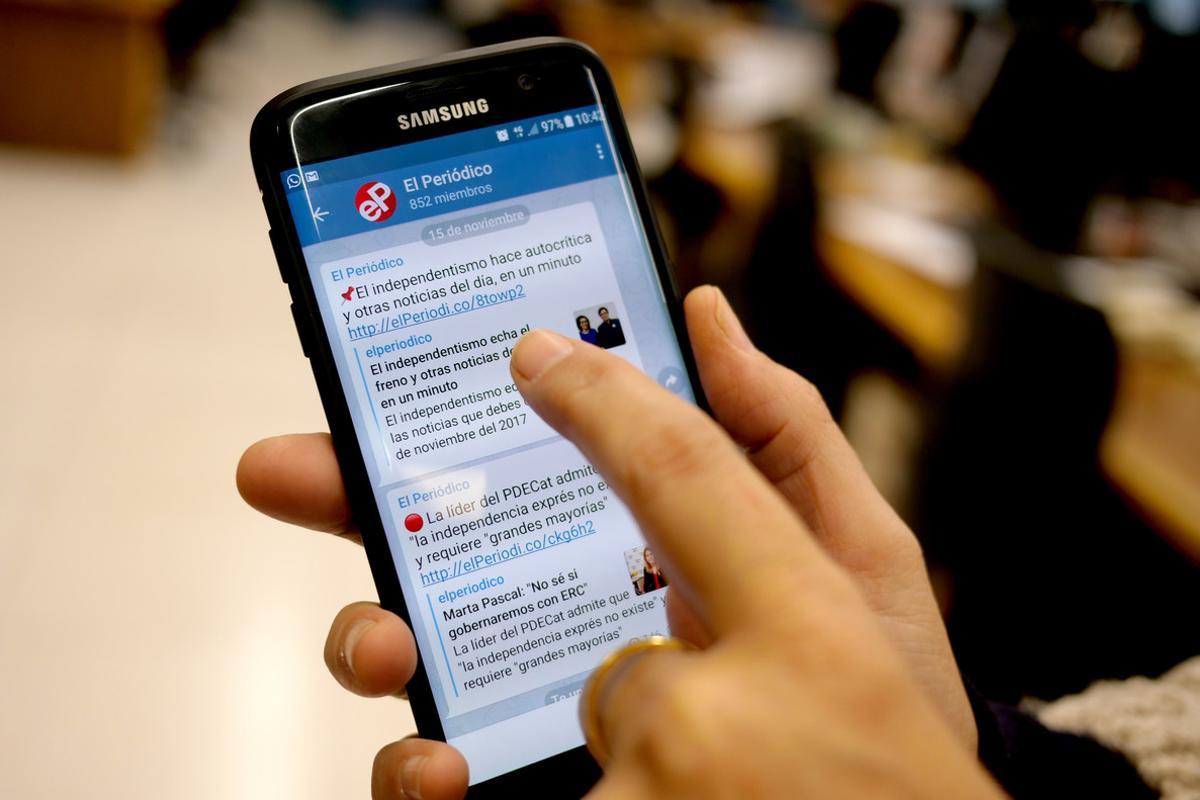 El canal de Telegram de EL PERIÓDICO