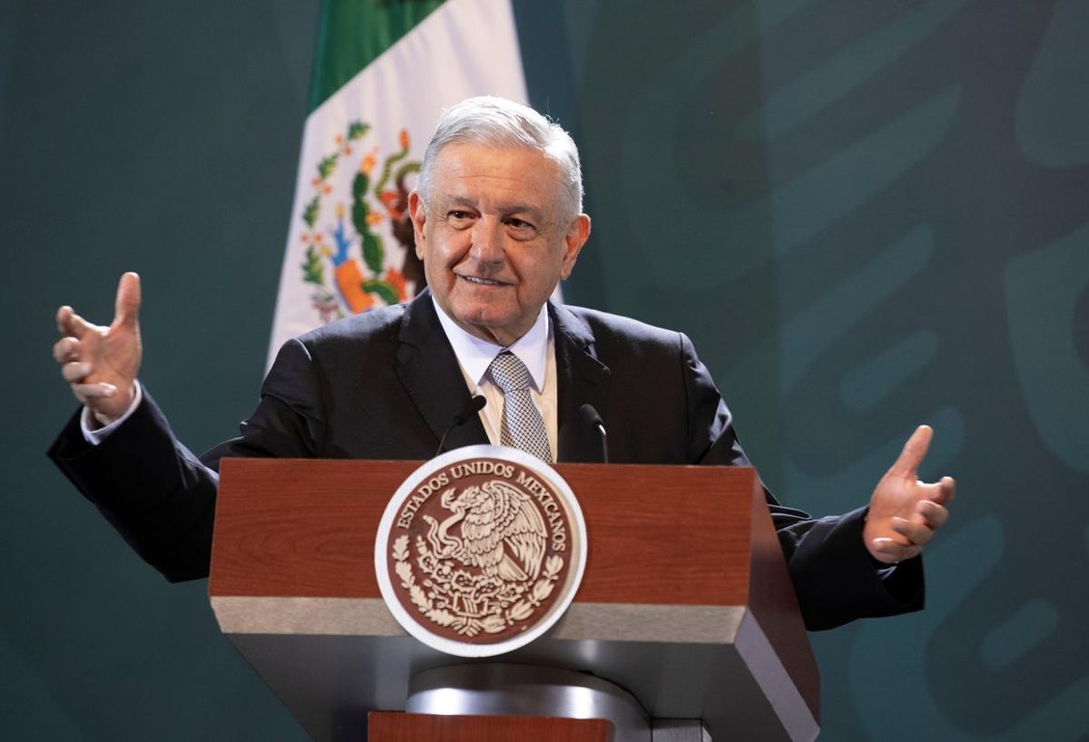 Mexico’s President Andres Manuel Lopez Obrador speaks during a news conference in Mexico City, Mexico June 24, 2020. Mexico’s Presidency/Handout via REUTERS ATTENTION EDITORS - THIS IMAGE HAS BEEN SUPPLIED BY A THIRD PARTY. NO RESALES. NO ARCHIVES