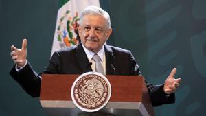 Mexico’s President Andres Manuel Lopez Obrador speaks during a news conference in Mexico City, Mexico June 24, 2020. Mexico’s Presidency/Handout via REUTERS ATTENTION EDITORS - THIS IMAGE HAS BEEN SUPPLIED BY A THIRD PARTY. NO RESALES. NO ARCHIVES