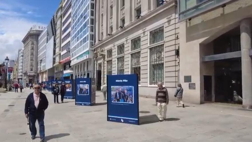 Exposición en el Obelisco por el 25º aniversario de la Liga que ganó el Dépor