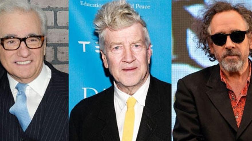 Martin Scorsese, David Lynch y Tim Burton.