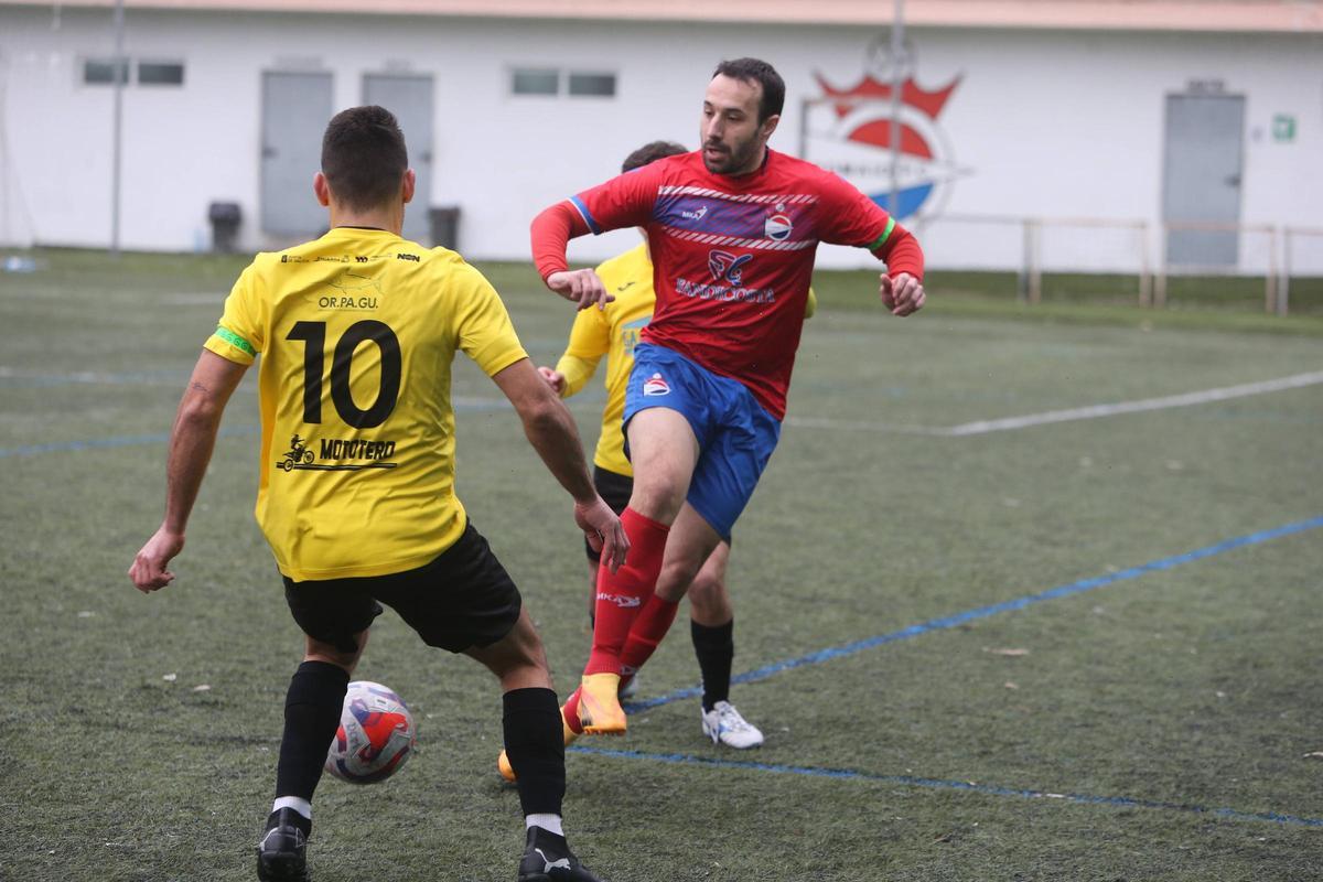 Róber en un encuentro anterior del Domaio.