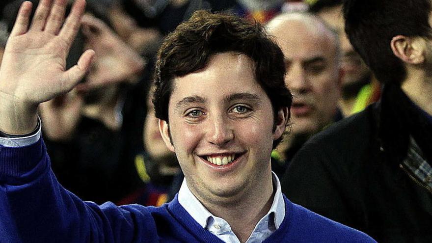 El Pequeño Nicolás, invitado del Real Murcia en el palco del Camp Nou
