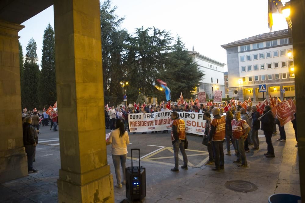 Manifestación de los trabajadores de Duro Felguera