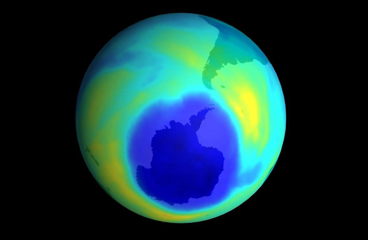 Agujero en la capa de ozono sobre la Antártida