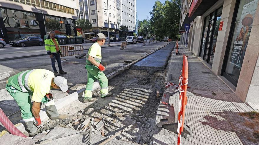 Trabajos en las aceras. | FdV