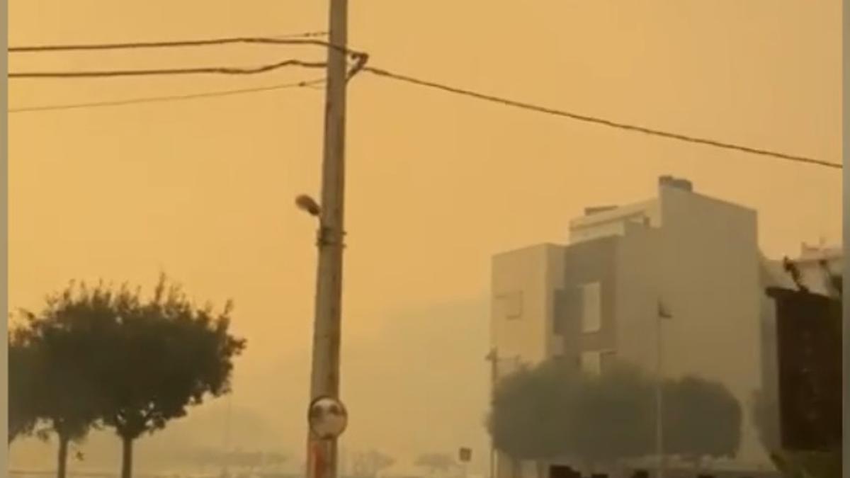 Incendio en Portbou